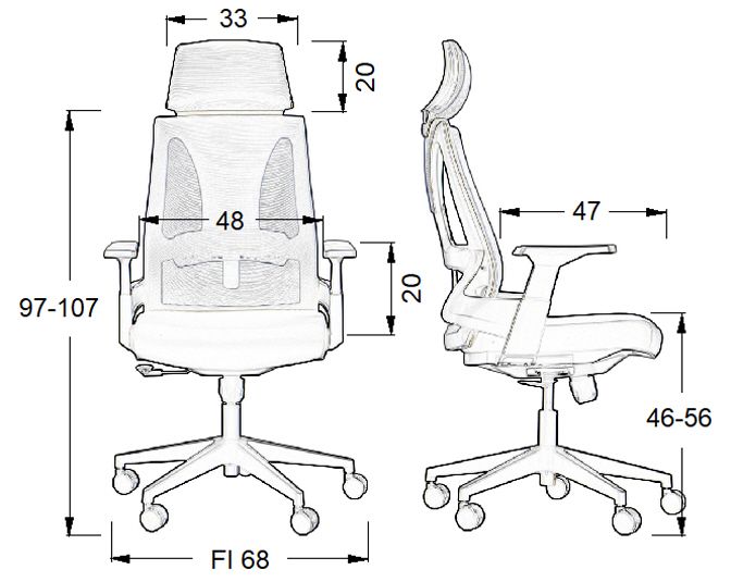 Fotel obrotowy OLTON H wyprodukowany został zgodnie z normą PN-EN 1335-2:2019, która uprawnia do stosowania fotela biurowego na stanowiskach komputerowych, ponadto posiada wyprofilowane oparcie z regulowanym podparciem lędźwiowym.